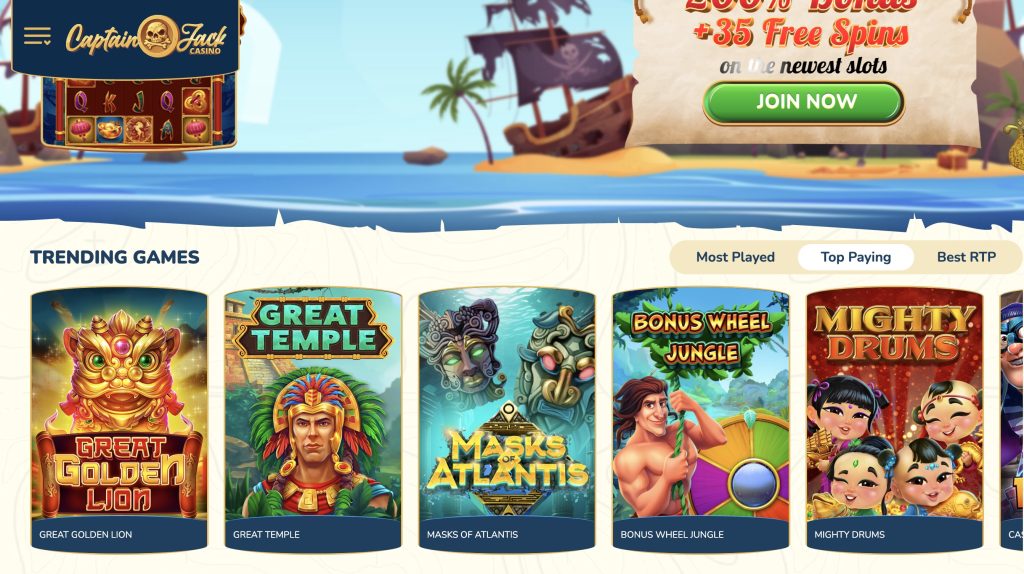 Captain Jack Online Casino New Mexico